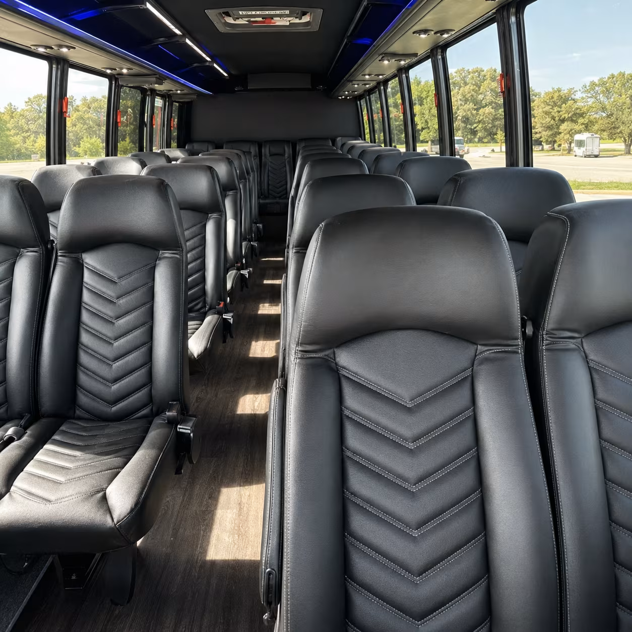 salem 25 passenger minibus interior