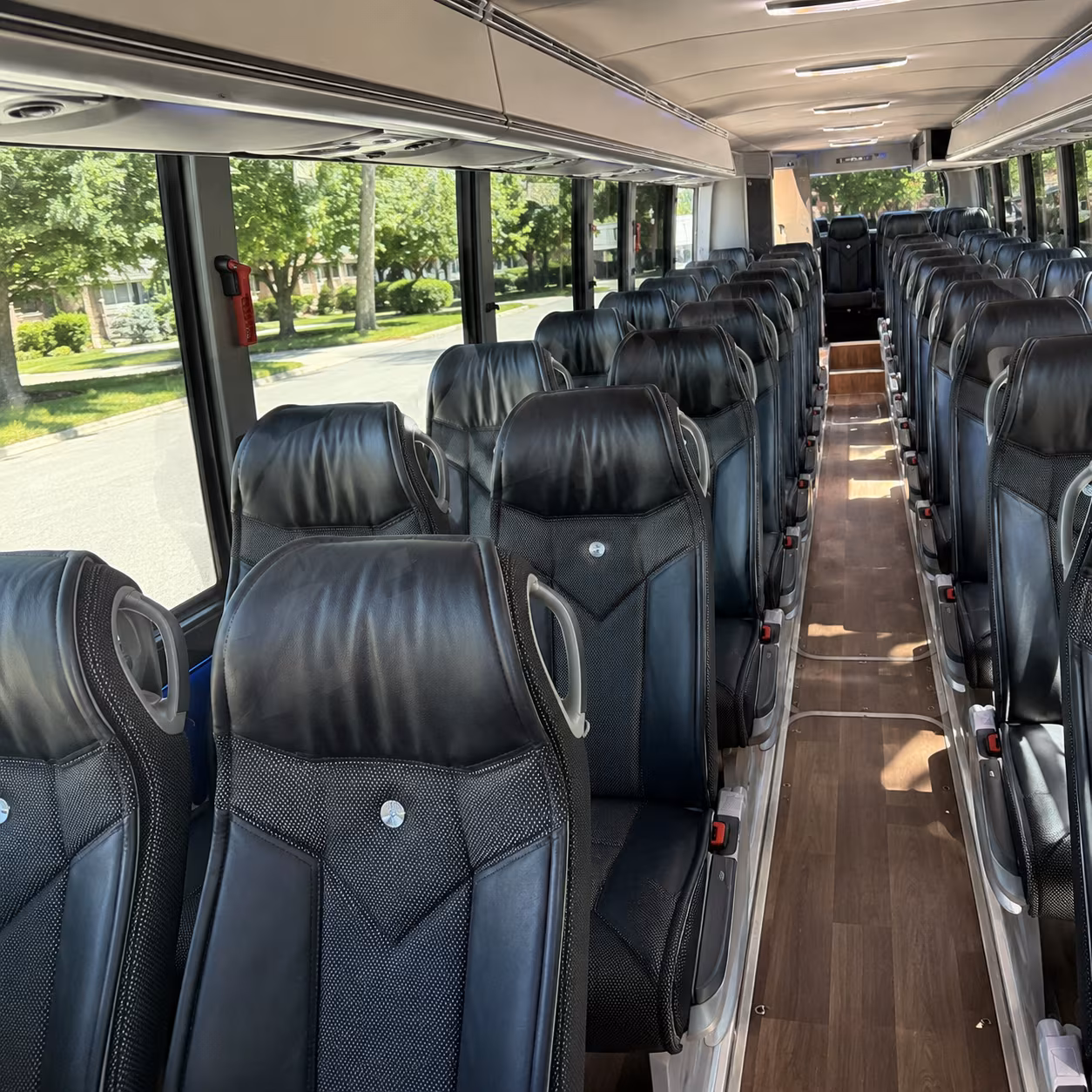 salem 40 passenger charter bus inside