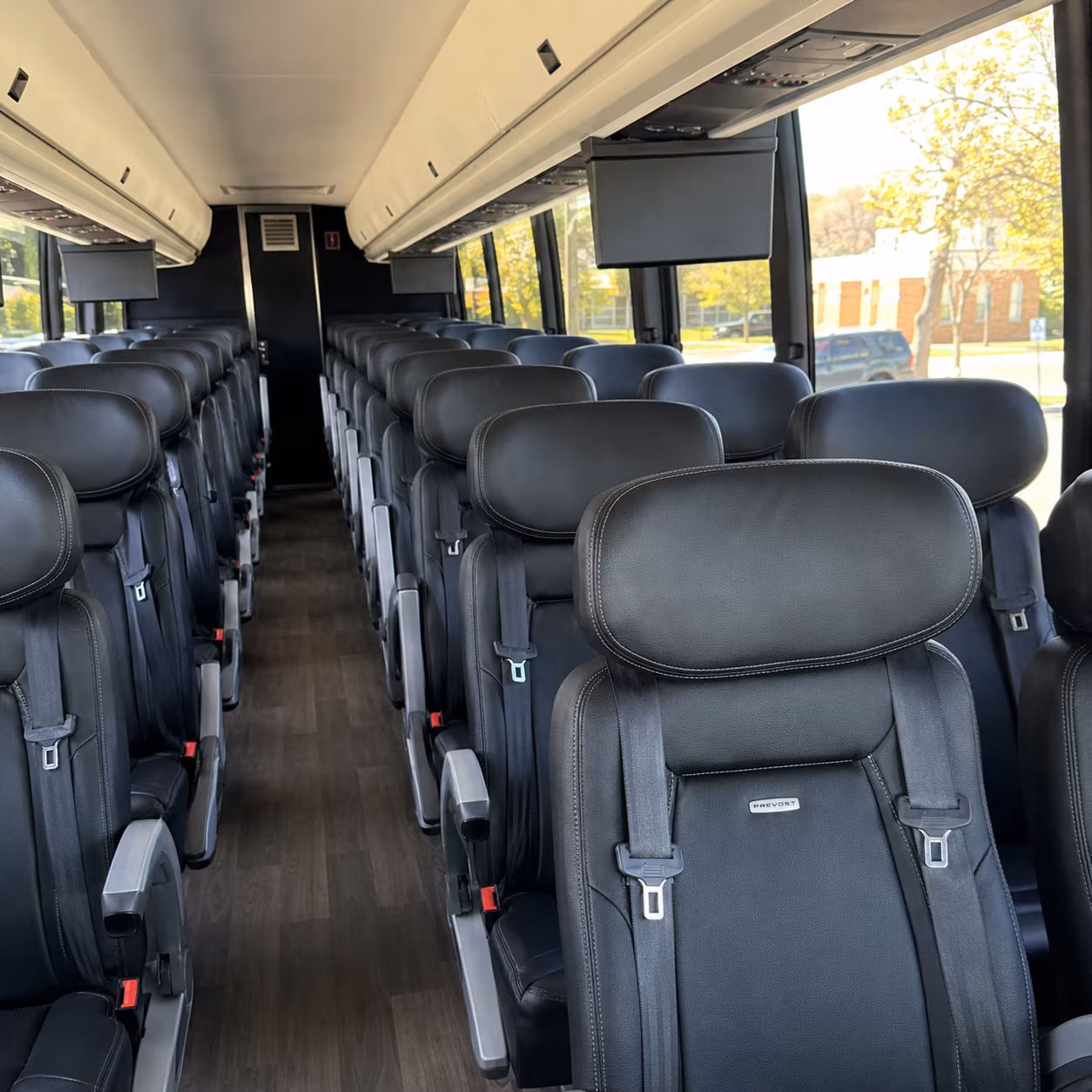 salem 45 passenger charter bus inside