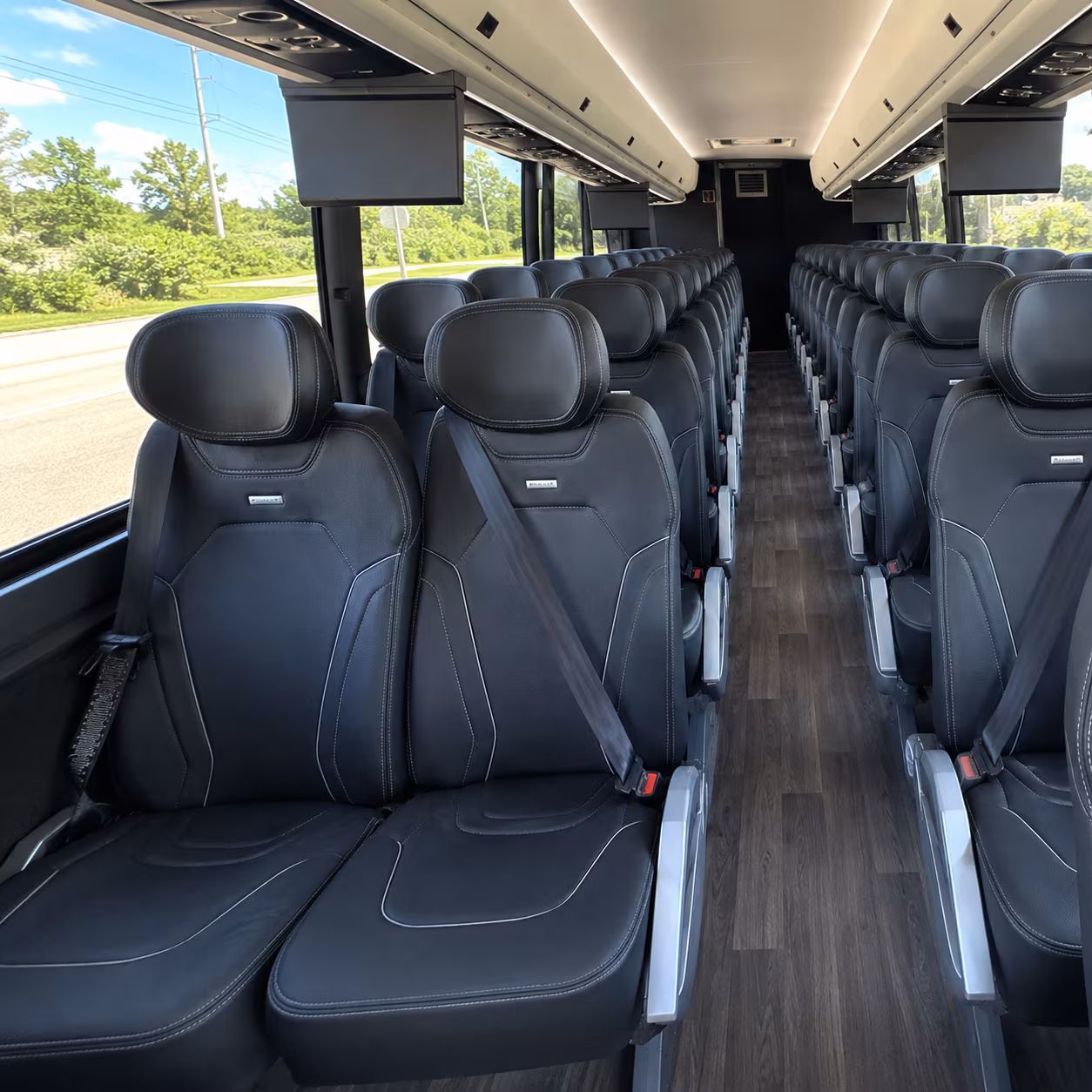 salem 47 passenger charter bus inside