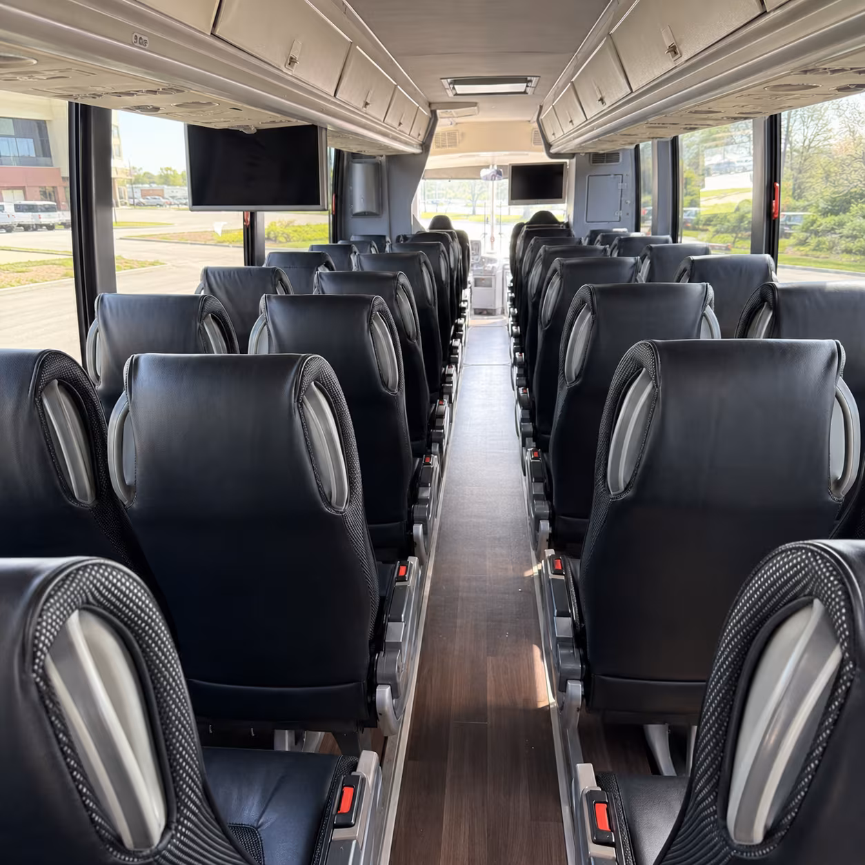 salem 56 passenger charter bus inside